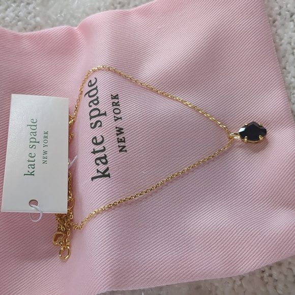 kate spade Treasure Trove Mini Pendant in Jet Black, 16" + 3" extender - Picture 10 of 10